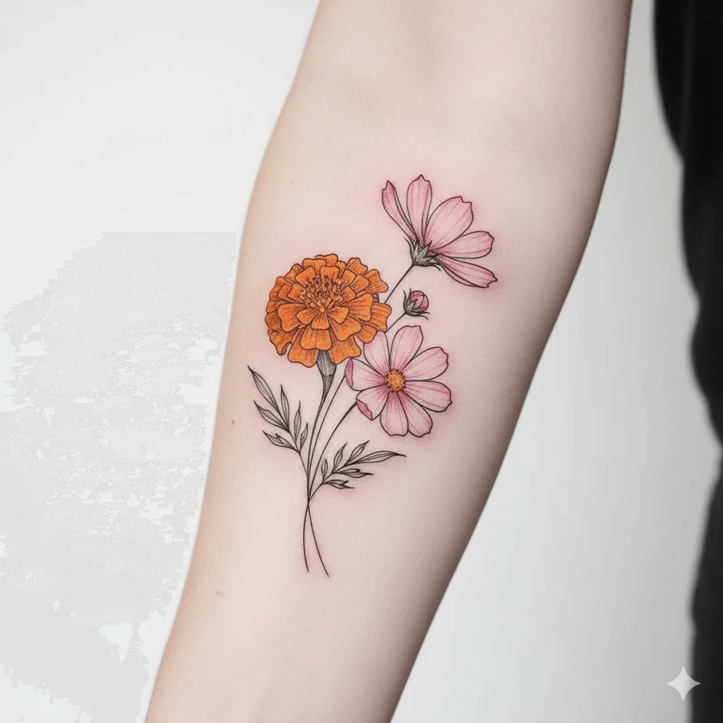 October Birth Flower Tattoo