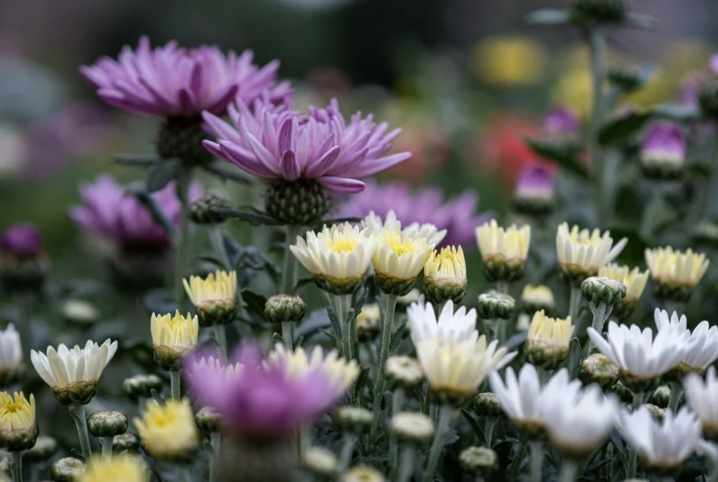 Brush and Thistle Chrysanthemums
