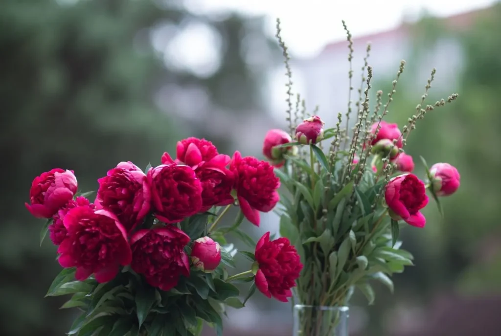 Red Peonies Bouquets