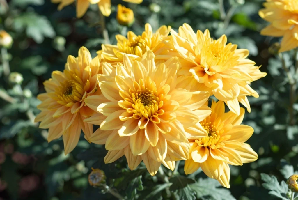 Yellow chrysanthemums