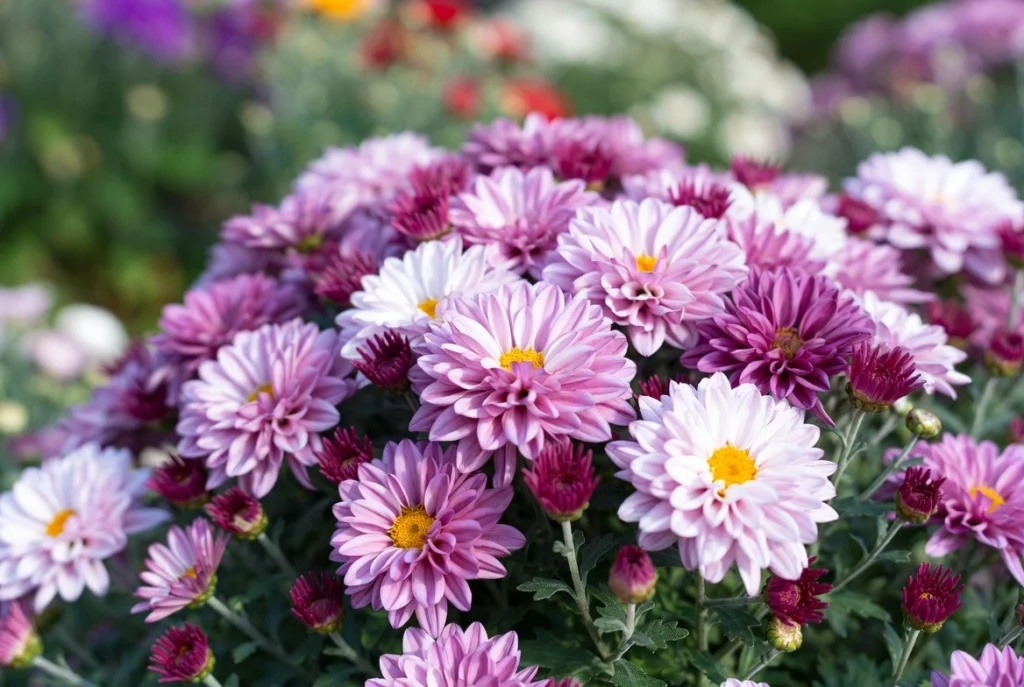 chrysanthemums garden beauty