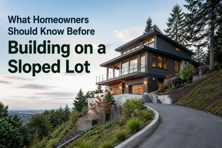 What Homeowners Should Know Before Building on a Sloped Lot