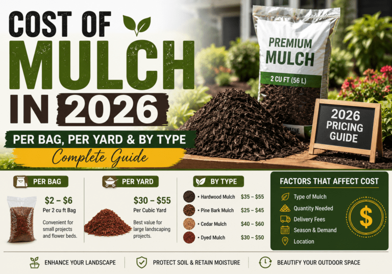 Cost of Mulch in 2026: Per Bag, Per Yard & By Type (Complete Guide)