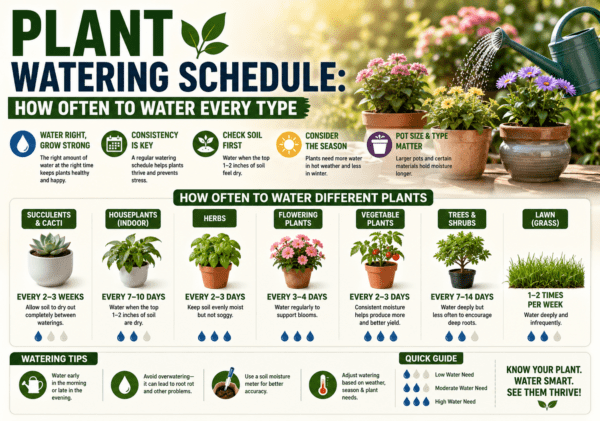 Plant Watering Schedule: How Often to Water Every Type