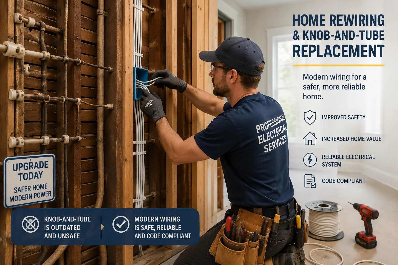 Home Rewiring and Knob-and-Tube Replacement