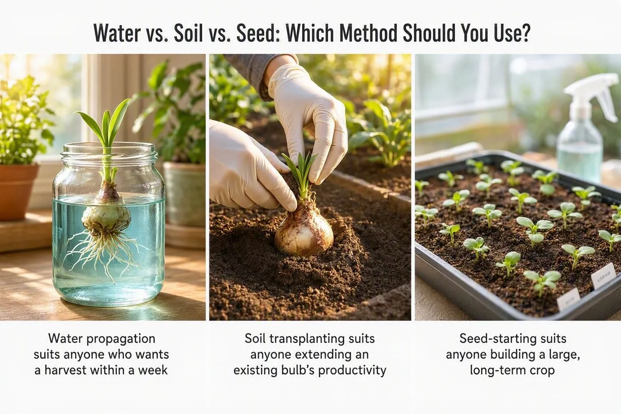 Water vs. Soil vs. Seed