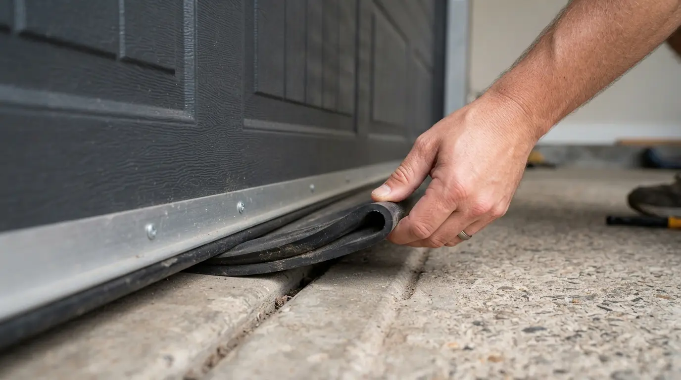 Inspect the bottom seal and weatherstripping