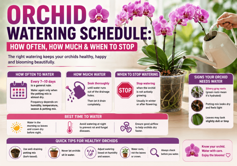 Orchid Watering Schedule: How Often, How Much & When to Stop